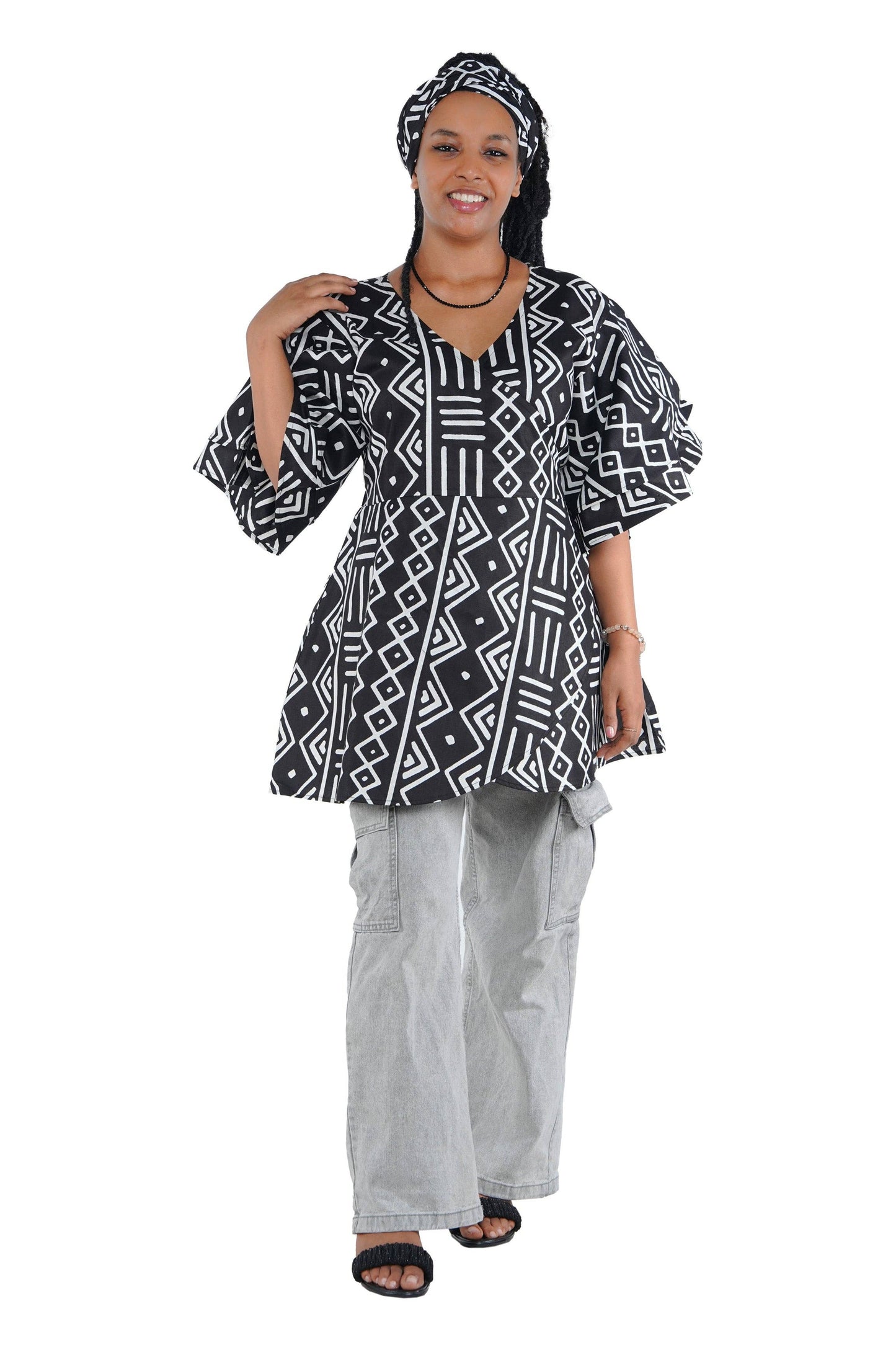 African Ankara Kente Women Wrap Around Top