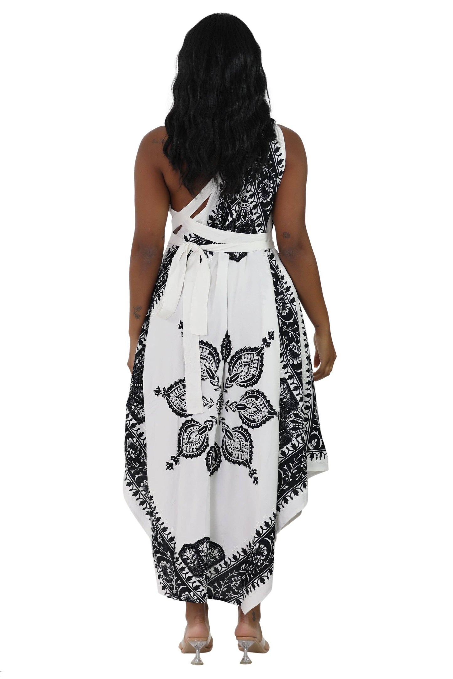 Onyx/White Cadence Dress: White