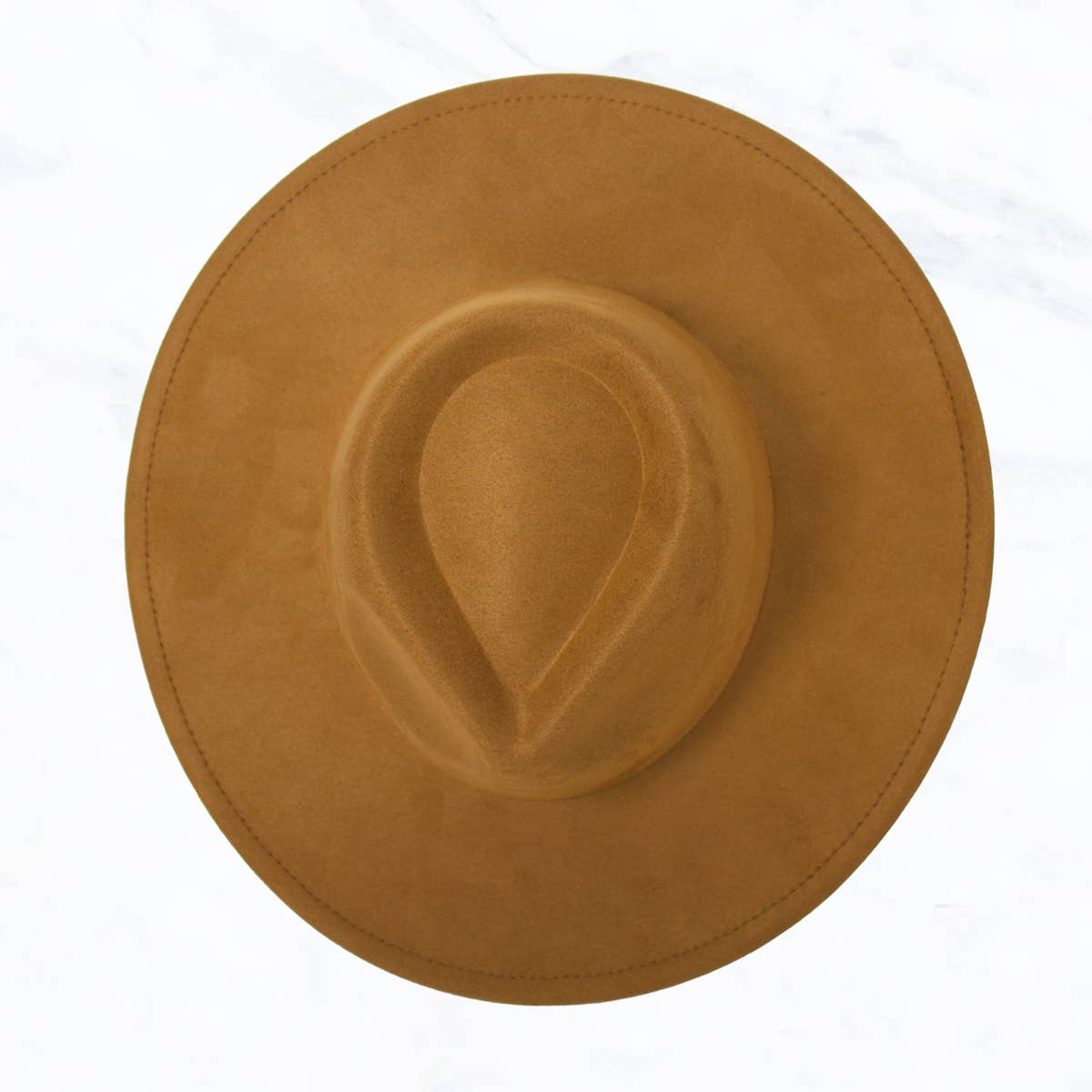 Suede Large Eaves Teardrop Top Fedora Hat: Christmas Green