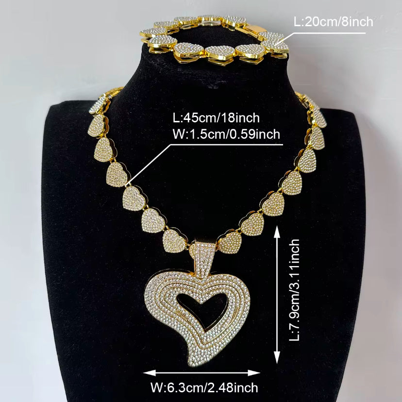 Loving Heart Pendant Set