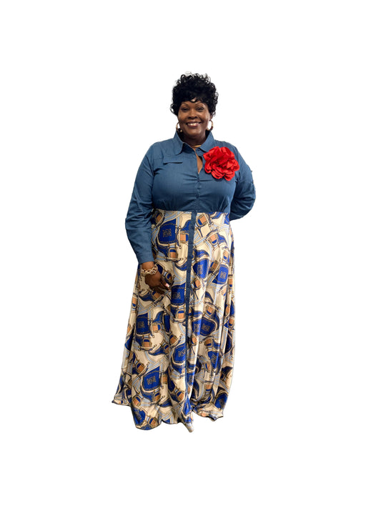 Denim Cardigan Dress