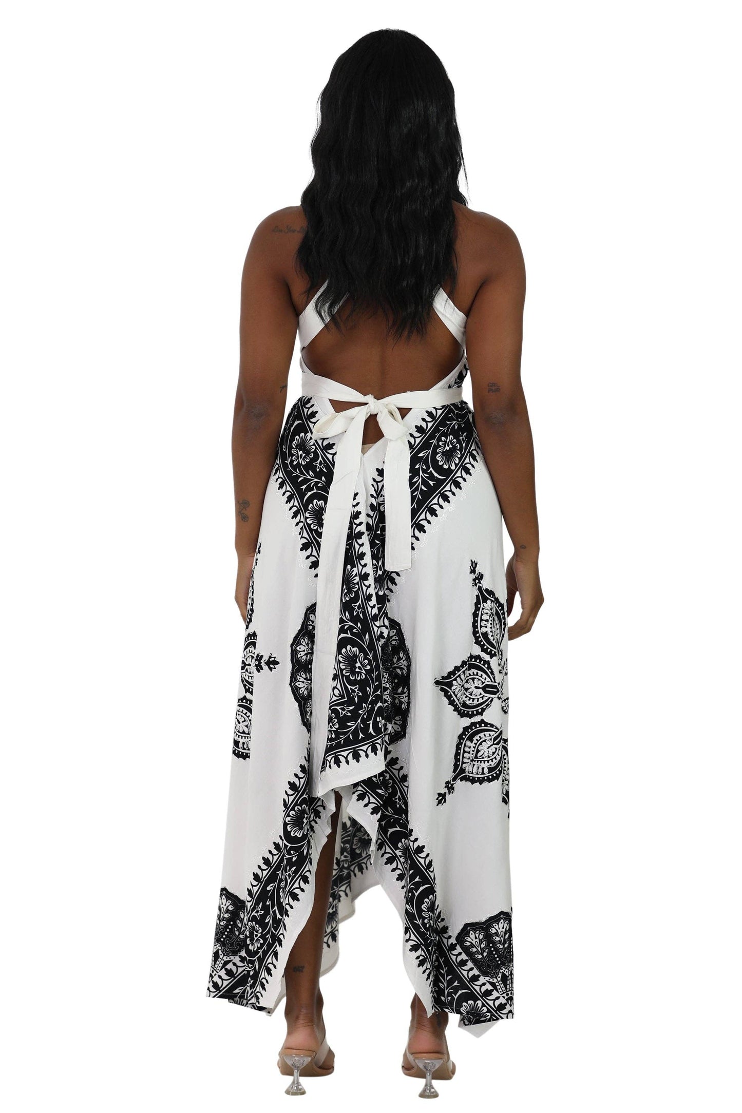 Onyx/White Cadence Dress: White