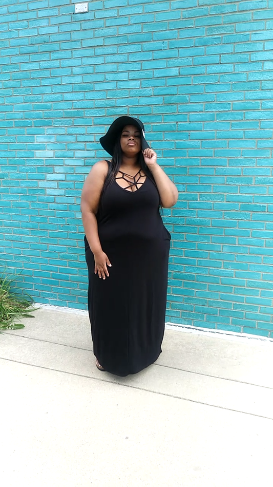 Adjustable Straps Maxi Dress
