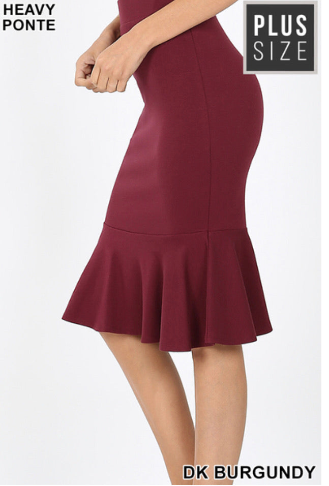 Ponte Knit Mermaid Skirt