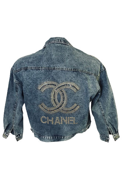 Blue Jacket with Rhinestone Detail