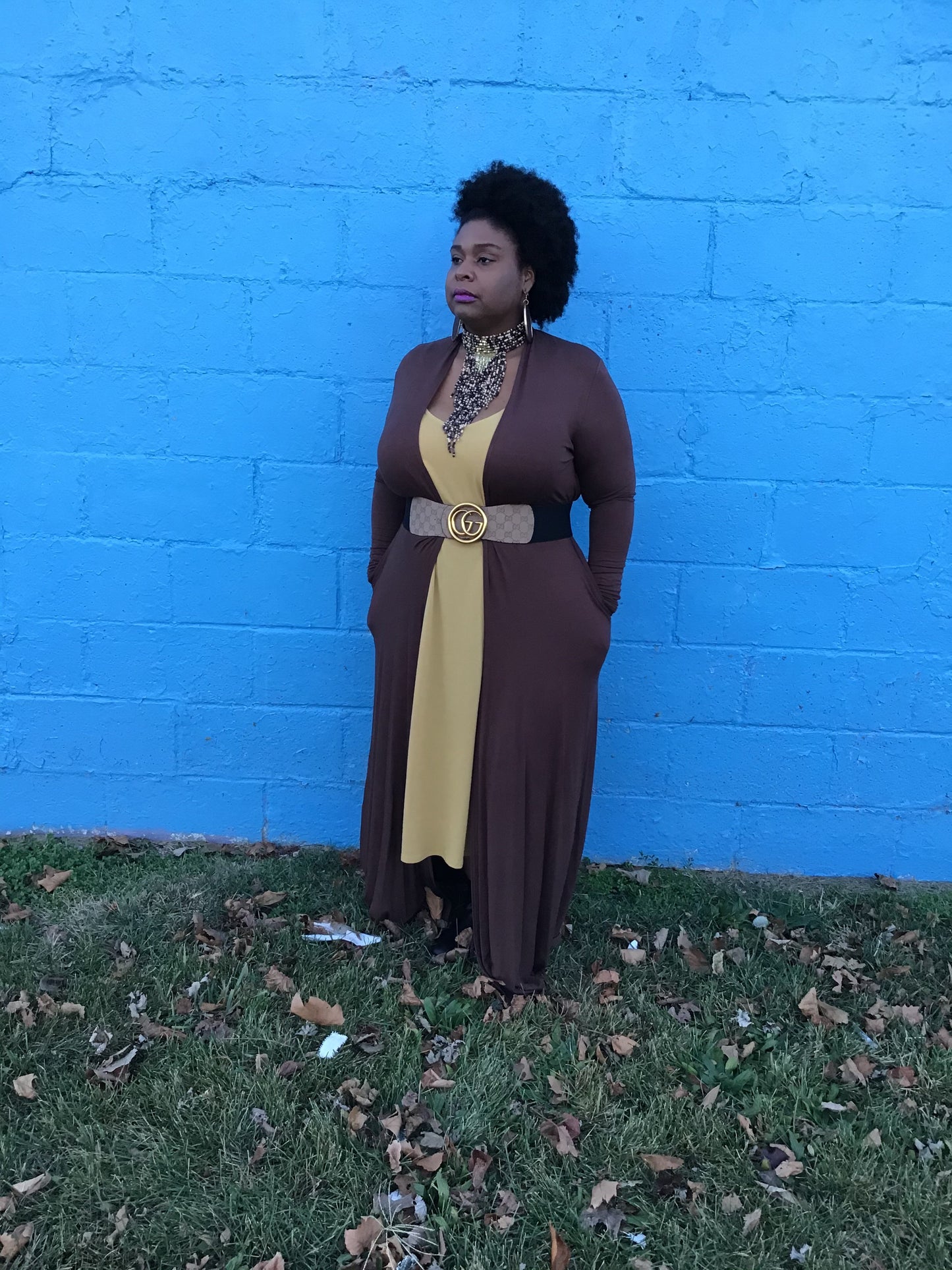 Long Trench Style Cardigan