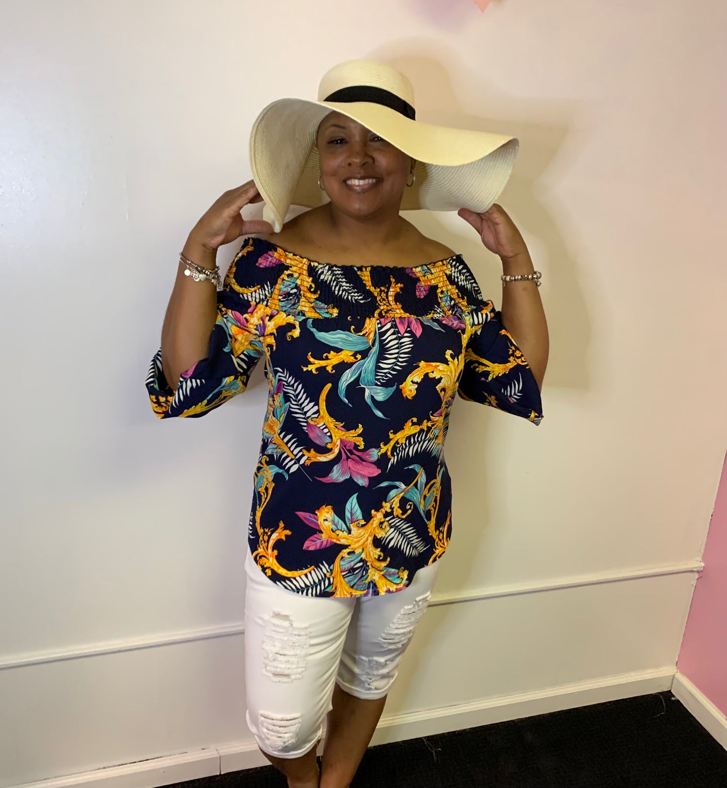 Floral Off The Shoulder Top