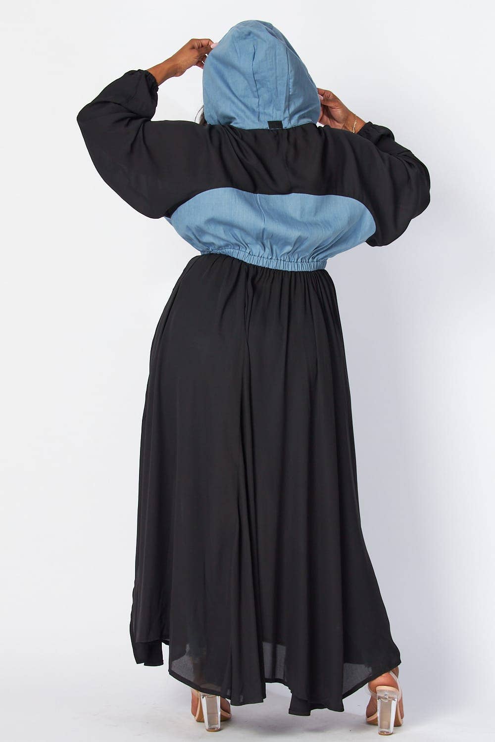 Plus Dress Jacket: Denim Black