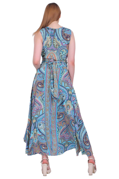 Paisley Print Wrap Dress