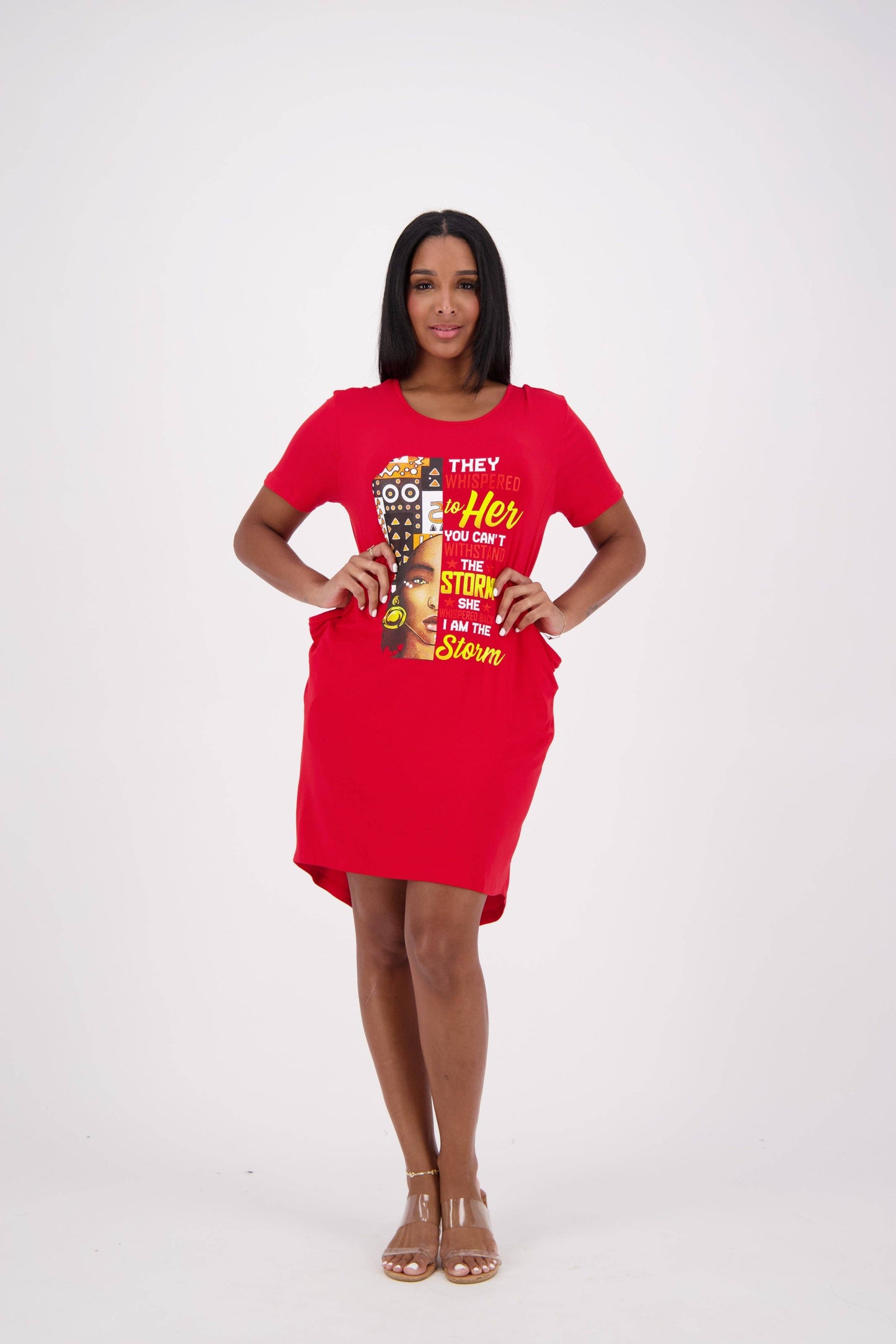 I Am The Storm Dress: Red / One Size Fits Most