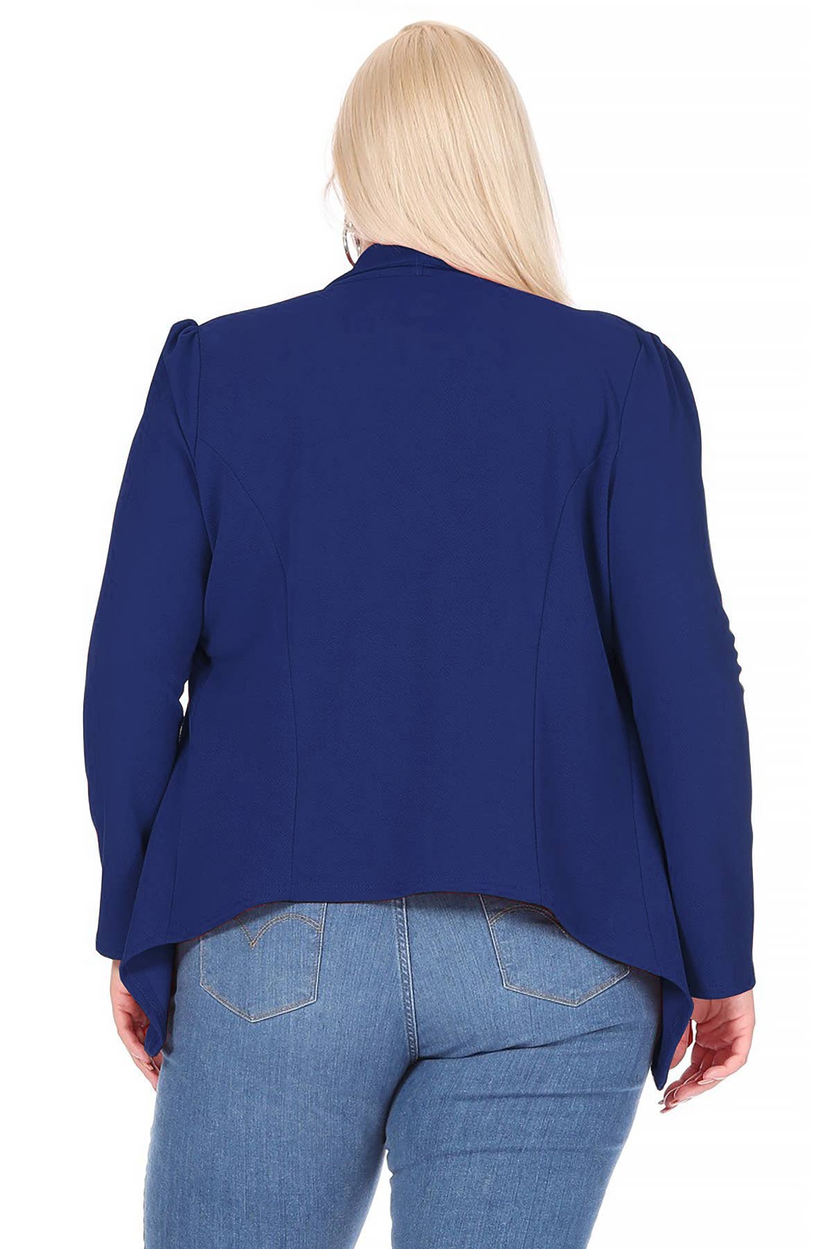 Women's Plus Size Long Sleeve Open Front Blazer