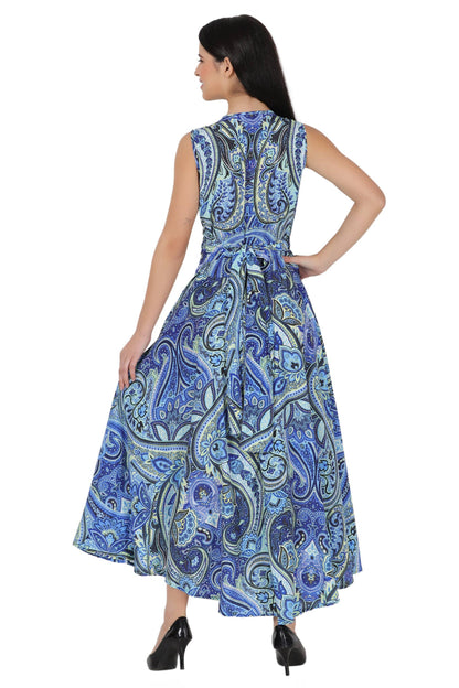 Paisley Print Wrap Dress