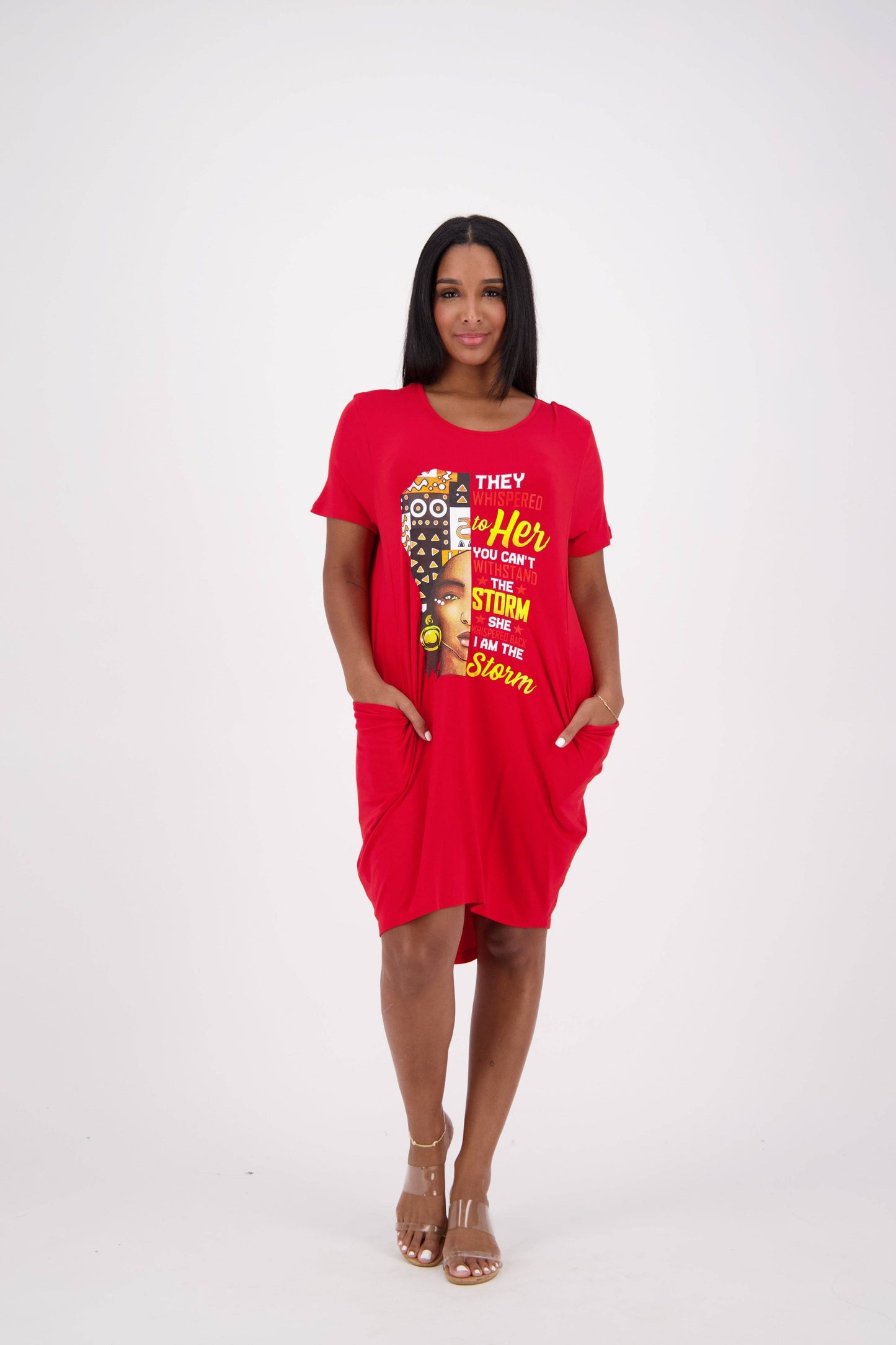 I Am The Storm Dress: Red / One Size Fits Most
