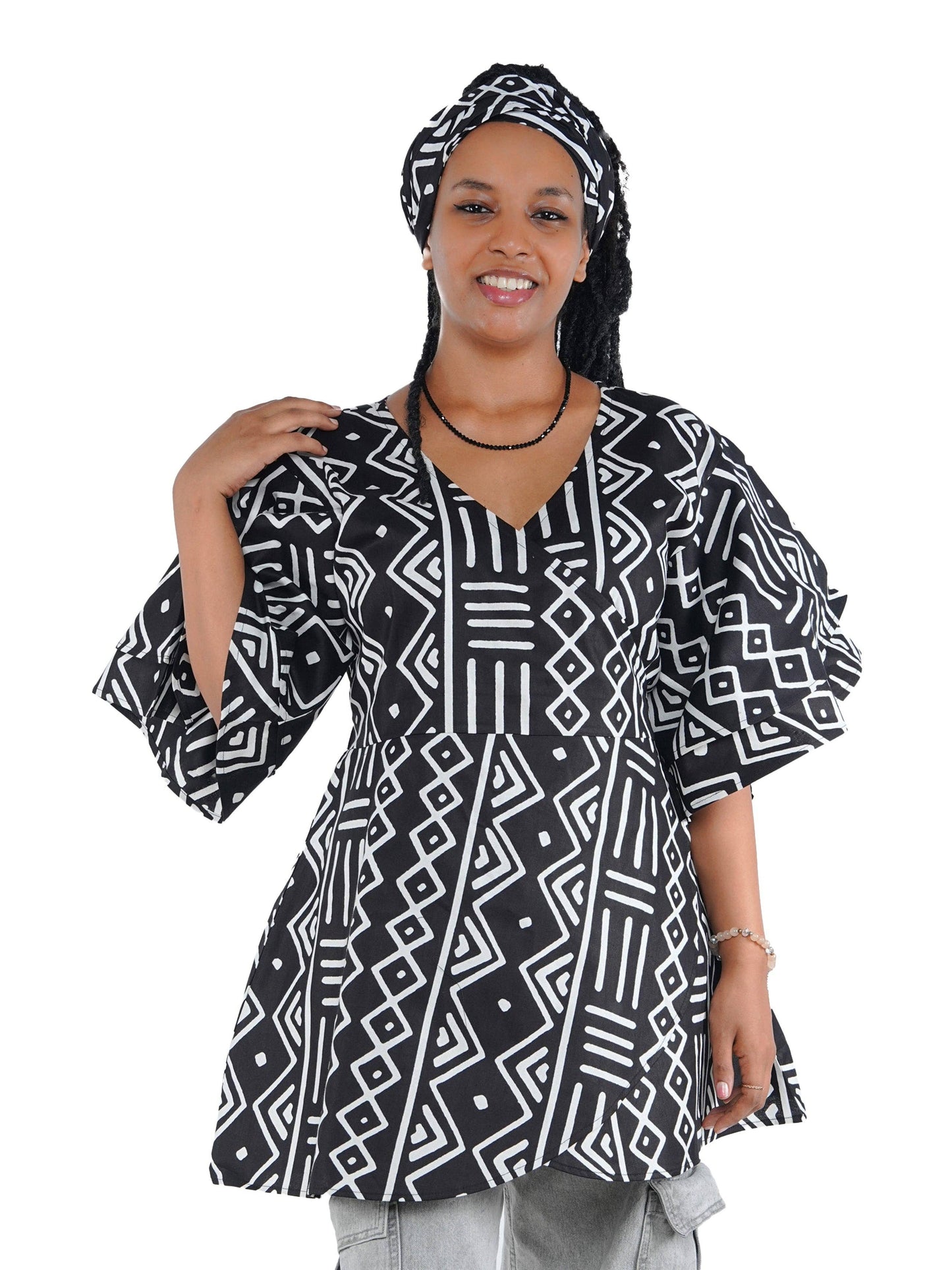 African Ankara Kente Women Wrap Around Top