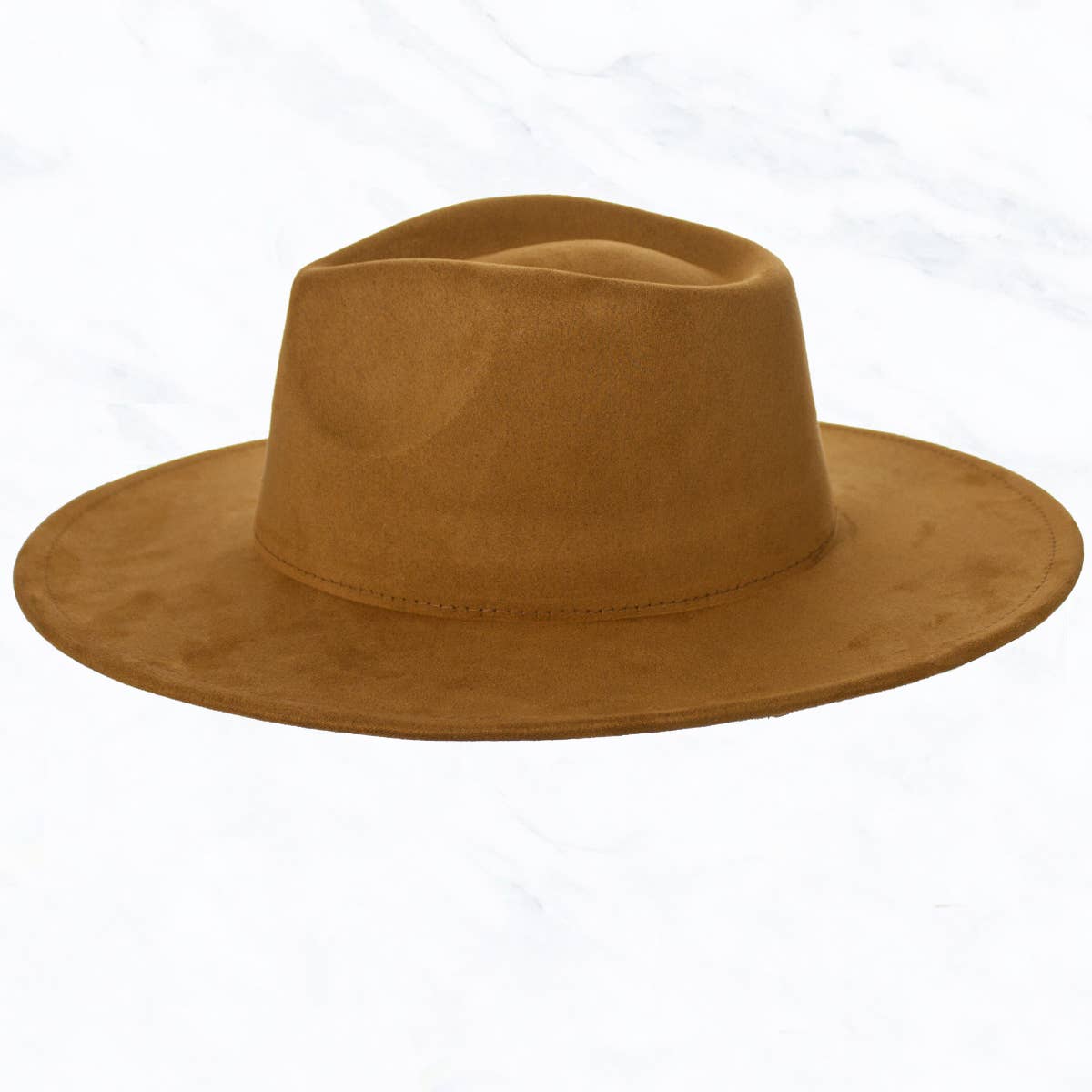 Suede Large Eaves Teardrop Top Fedora Hat: Black