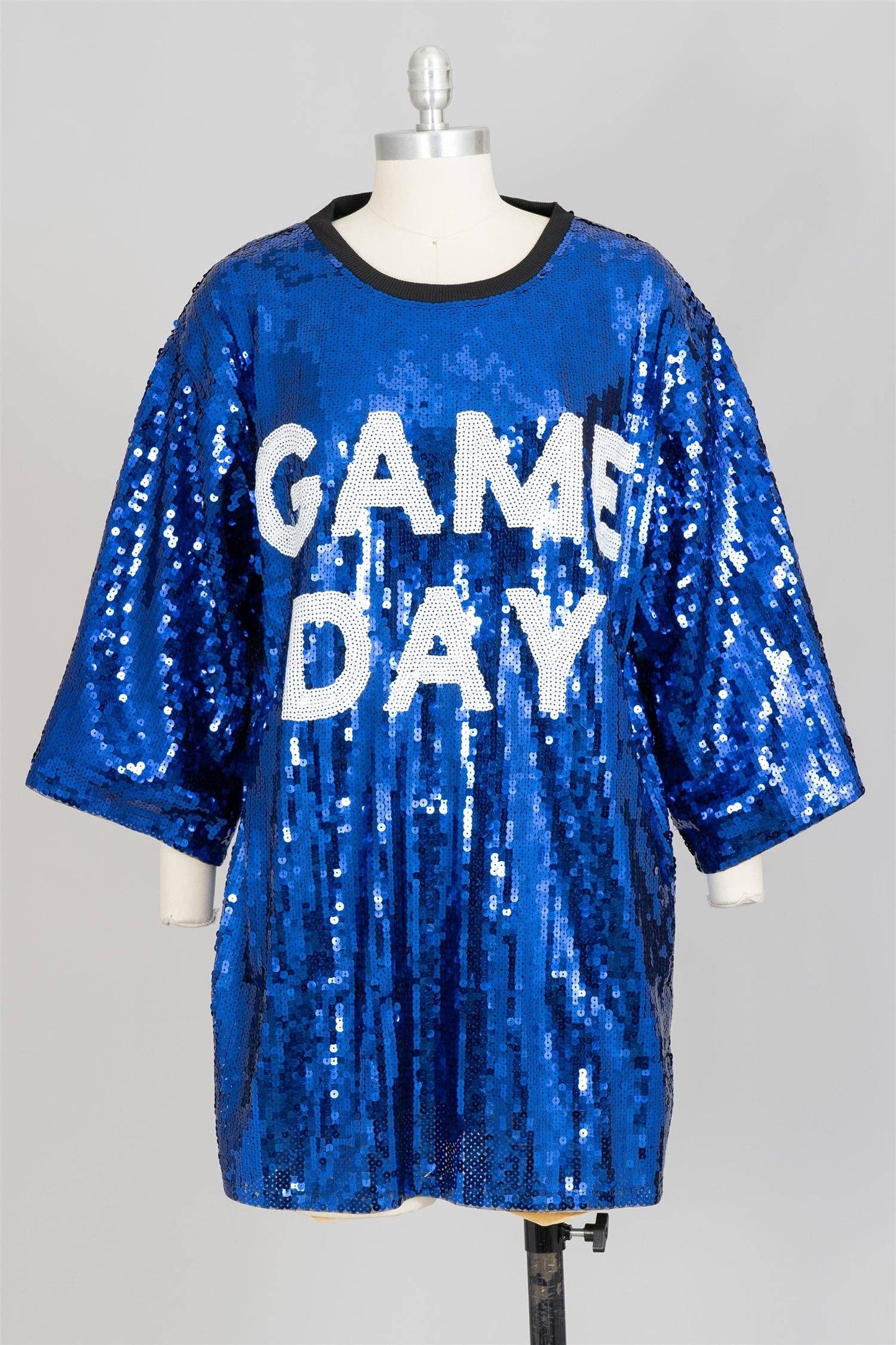 Game Day Sequin Shirt Dress Long