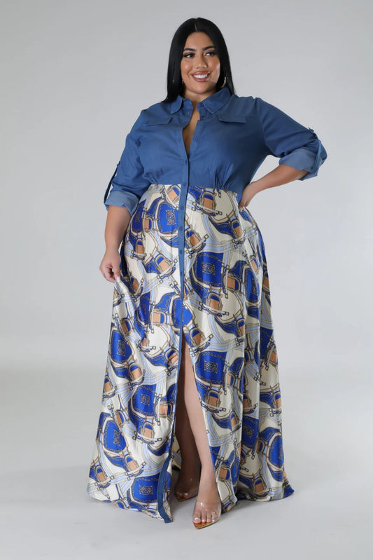Denim Cardigan Dress