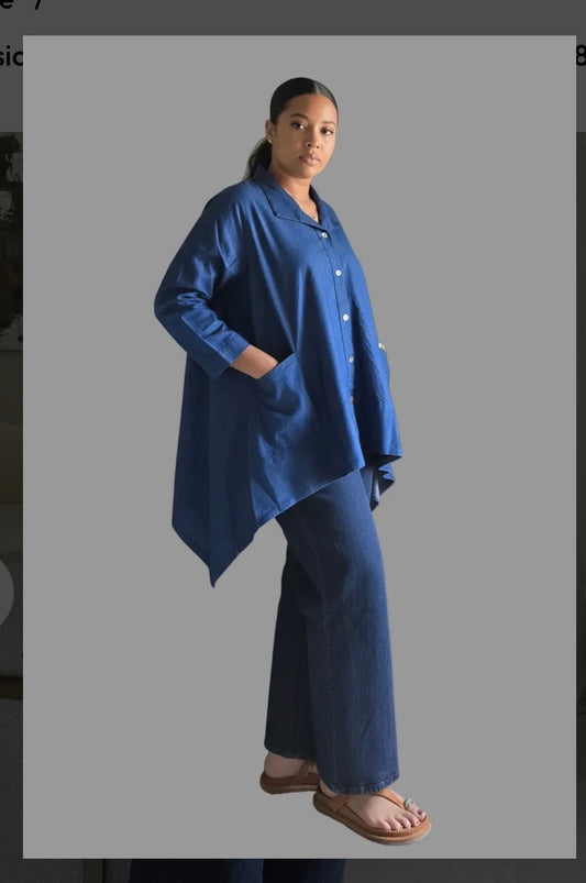 Classic Asymmetrical Denim Tunic