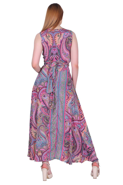 Paisley Print Wrap Dress