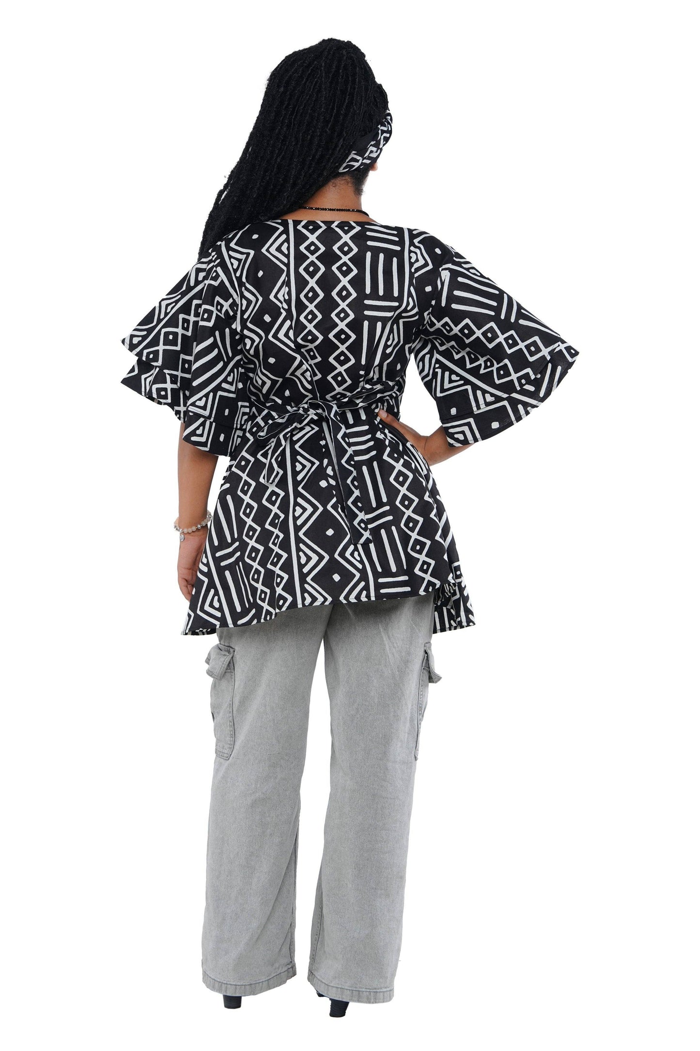 African Ankara Kente Women Wrap Around Top