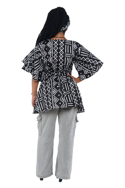 African Ankara Kente Women Wrap Around Top