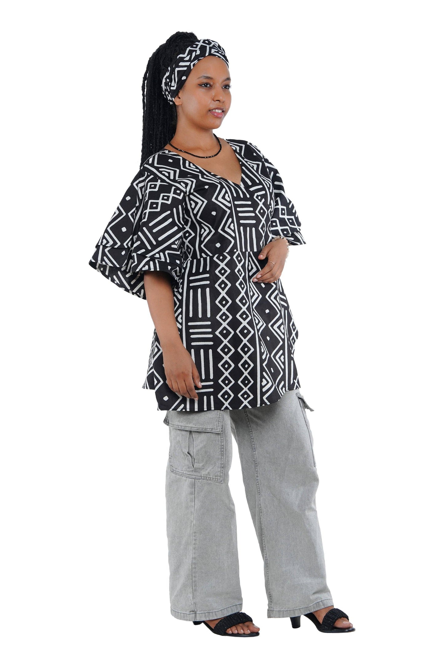 African Ankara Kente Women Wrap Around Top