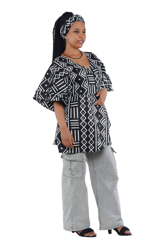 African Ankara Kente Women Wrap Around Top