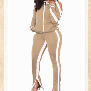 Jogger Suit with Cold Shoulder