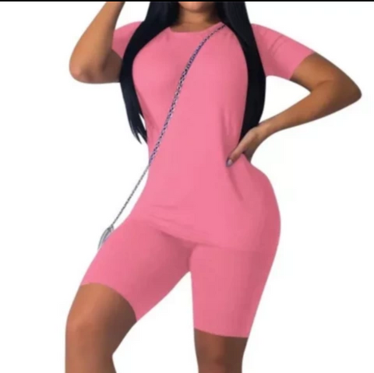 Solid Color Short Set