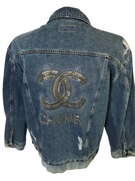Blue Jacket with Rhinestone Detail