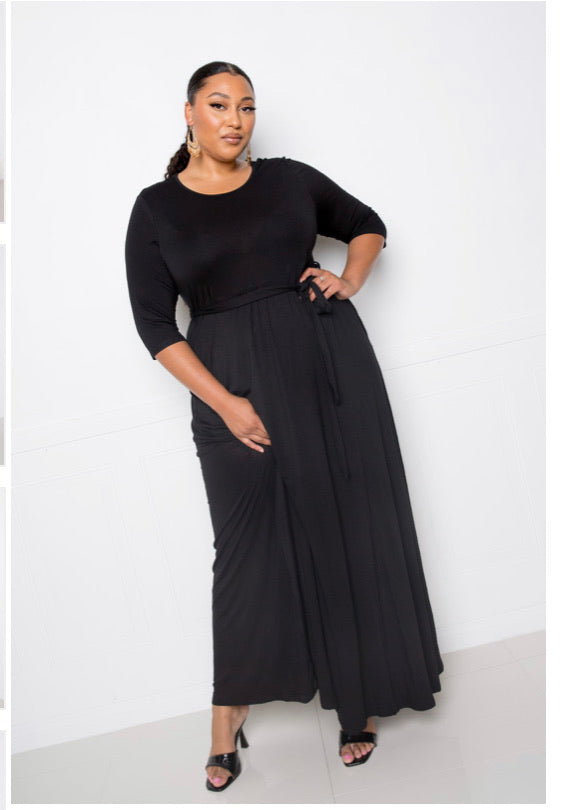 Round Neck Maxi Dress