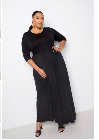 Round Neck Maxi Dress
