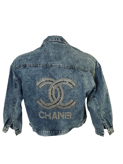 Blue Jacket with Rhinestone Detail