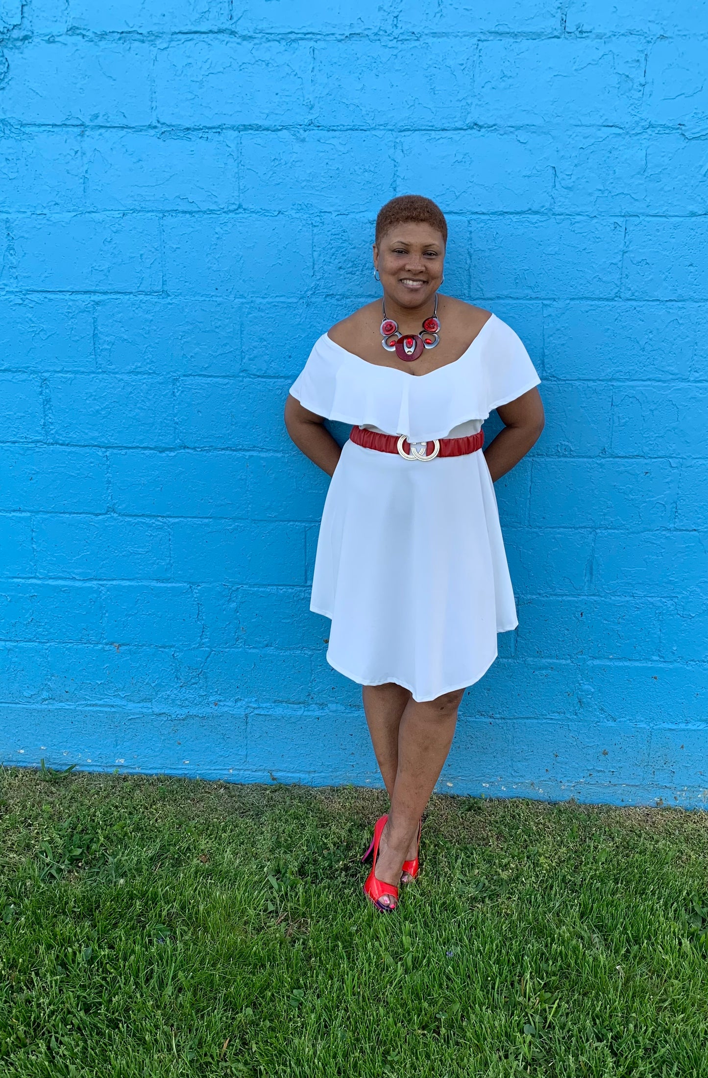 Off The Shoulder Flounce Dress