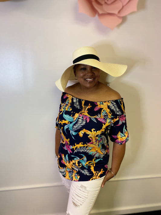 Floral Off The Shoulder Top